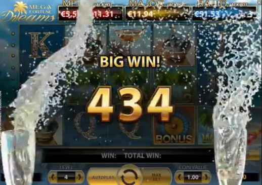 Mega Fortune Dreams Big Win 434